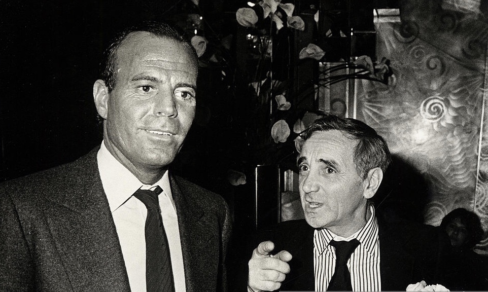 Julio Iglesias and Charles Aznavour (Photo by Ron Galella/WireImage)
