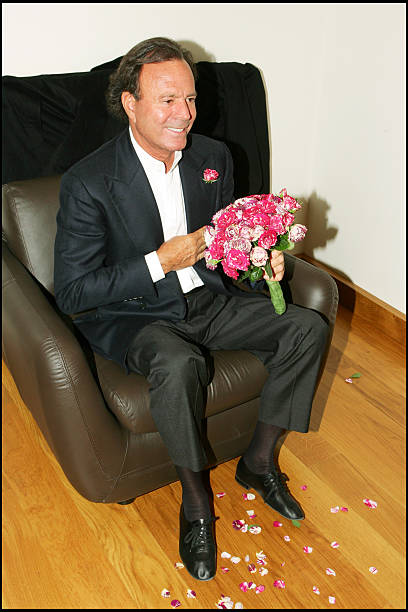 Julio Iglesias Has A Rose Named After Him At The Theatre Des Theatre Des Champs Elysees In Paris. (Photo by Bertrand Rindoff Petroff/Getty Images)